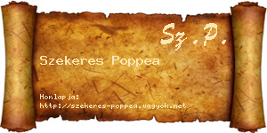 Szekeres Poppea névjegykártya