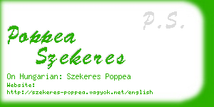 poppea szekeres business card